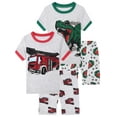 thumbnail image 1 of WIBACKER 4 Pieces Little Girls Pajamas Summer Short Sets Donut Sleepwear Cotton Toddler Dancing Girl Pjs Size 2-9 Years, 1 of 11
