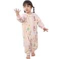 thumbnail image 1 of WIBACKER 9M-6Y Baby Warm Flannel Sleeping Bag with Feet, Rabbit Sleepsuit, Kids Toddler Girls Double Zipper Wearable Sleep Sack, 1 of 9