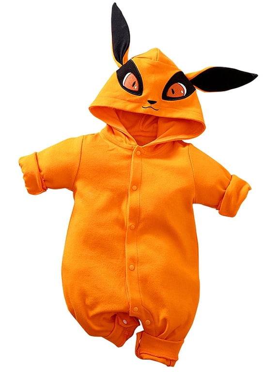 Baby Boy Girl Long Sleeve Fox Romper Newborn Anime Onesie Toddler Halloween Cosplay Jumpsuit Outfit Clothes