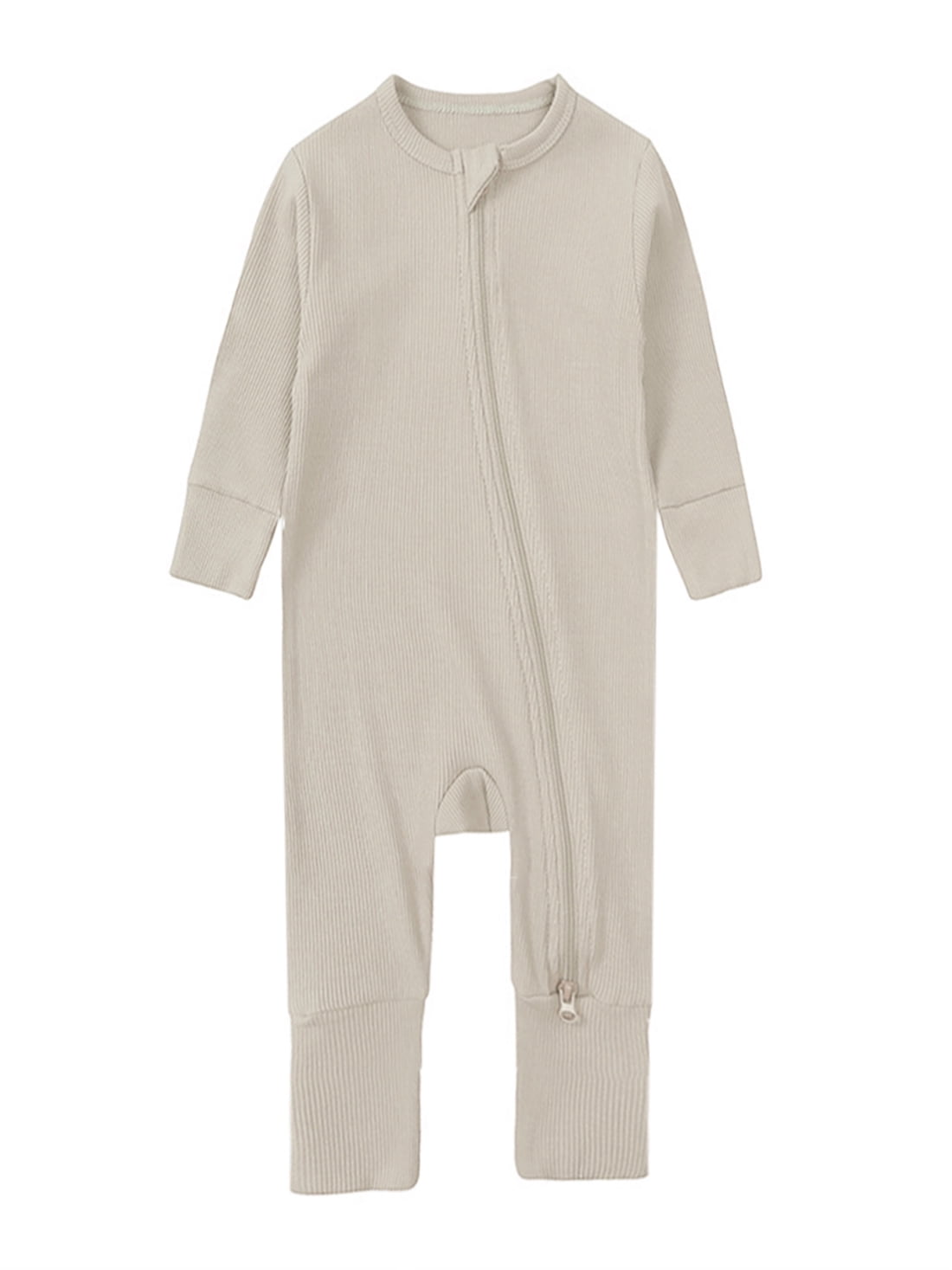 Organic Footless Ribbed Overall Light Gray Organic Footless Ribbed Overall Light Gray