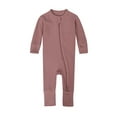 thumbnail image 1 of WIBACKER Baby Boy Girl Ribbed Pajamas with Mittens Bamboo Viscose Sleepers 2 Way Zipper Long Sleeve Pjs, 1 of 11