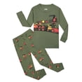 thumbnail image 1 of WIBACKER Baby Boys' Pajamas Tee and Pant 2-Piece Pj Set 100% Cotton Long Sleeve Sleepwear, Train 7Y, 1 of 7