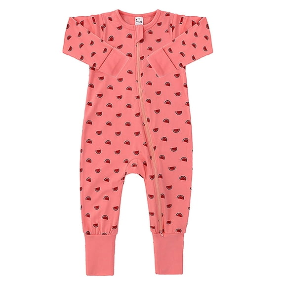 WIBACKER Snug Fit Cotton Pajamas for Infant Baby Girls Newborn Zipper Sleeper, Toddler Footed and Footless PJs