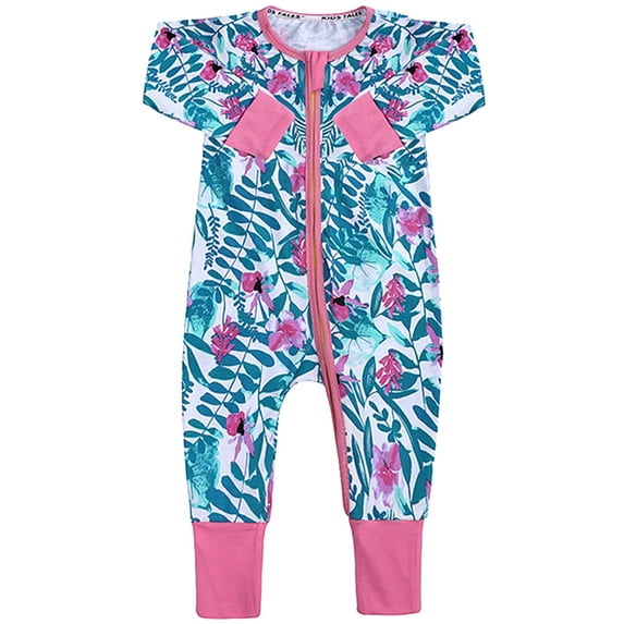 WIBACKER Snug Fit Cotton Pajamas for Infant Baby Girls Newborn Zipper Sleeper, Toddler Footed and Footless PJs