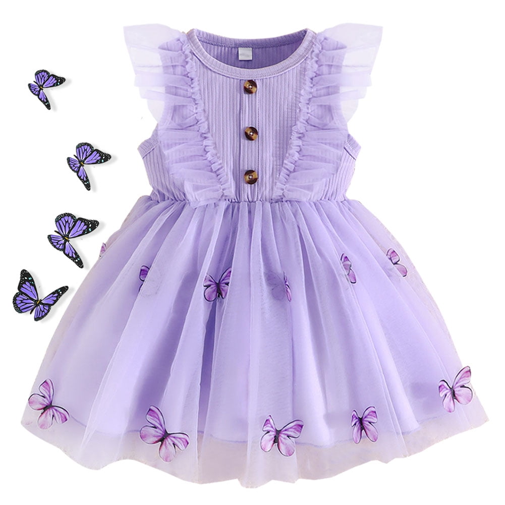 Toddler Girl Embroidered Flower Princess Dress
