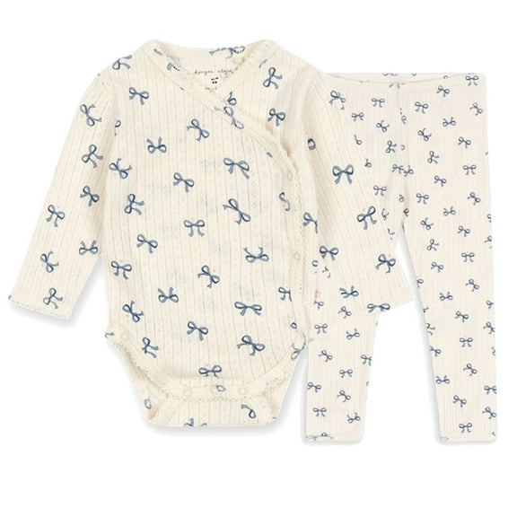 WIBACKER Baby Girl 100% Cotton Pajamas Newborn Sleep N Play Snug Fit Romper and Pants Sleepwear Baby Girl Pjs 3-6 Months