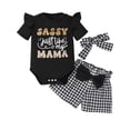 thumbnail image 1 of WIBACKER Baby Girl Clothes Summer Cute Outfits 3 6 12 18 Months Ruffle Romper & Floarl Shorts Sets for Sassy Girls, 1 of 11