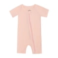 thumbnail image 1 of WIBACKER Baby Girls Boys Bamboo Viscose Short Sleeve Rompers One-Piece Jumpsuits with 2 Ways Zipper for Spring/Summer, 1 of 6
