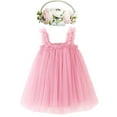 thumbnail image 1 of WIBACKER Baby Girls Tulle Tutu Princess Dress+Flower Headband-Toddler Kids Wedding Birthday Casual Dresses, 1 of 6