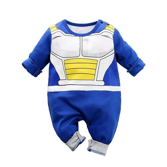 WIBACKER Baby Infant Boy Armor Printed Outfits 100% Cotton Newborn Boy Cosplay Party Jumpsuit Halloween Christmas Rompers