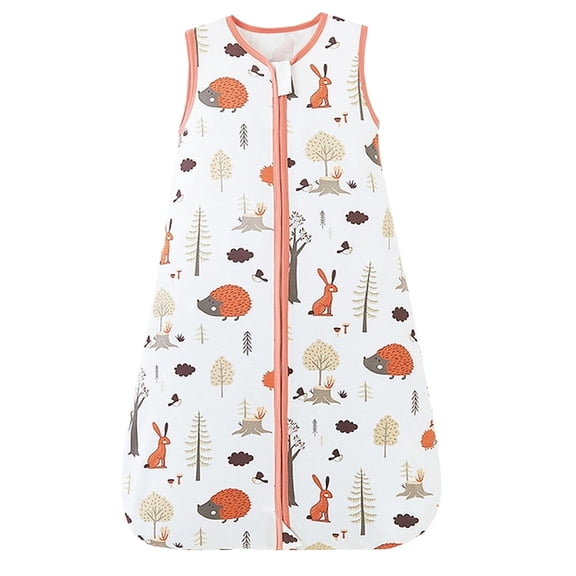 WIBACKER Baby Sleep Sack TOG 0.5 Wearable Blanket for Babies 100% Cotton 2-Way Zipper 0-6 Months Newborn