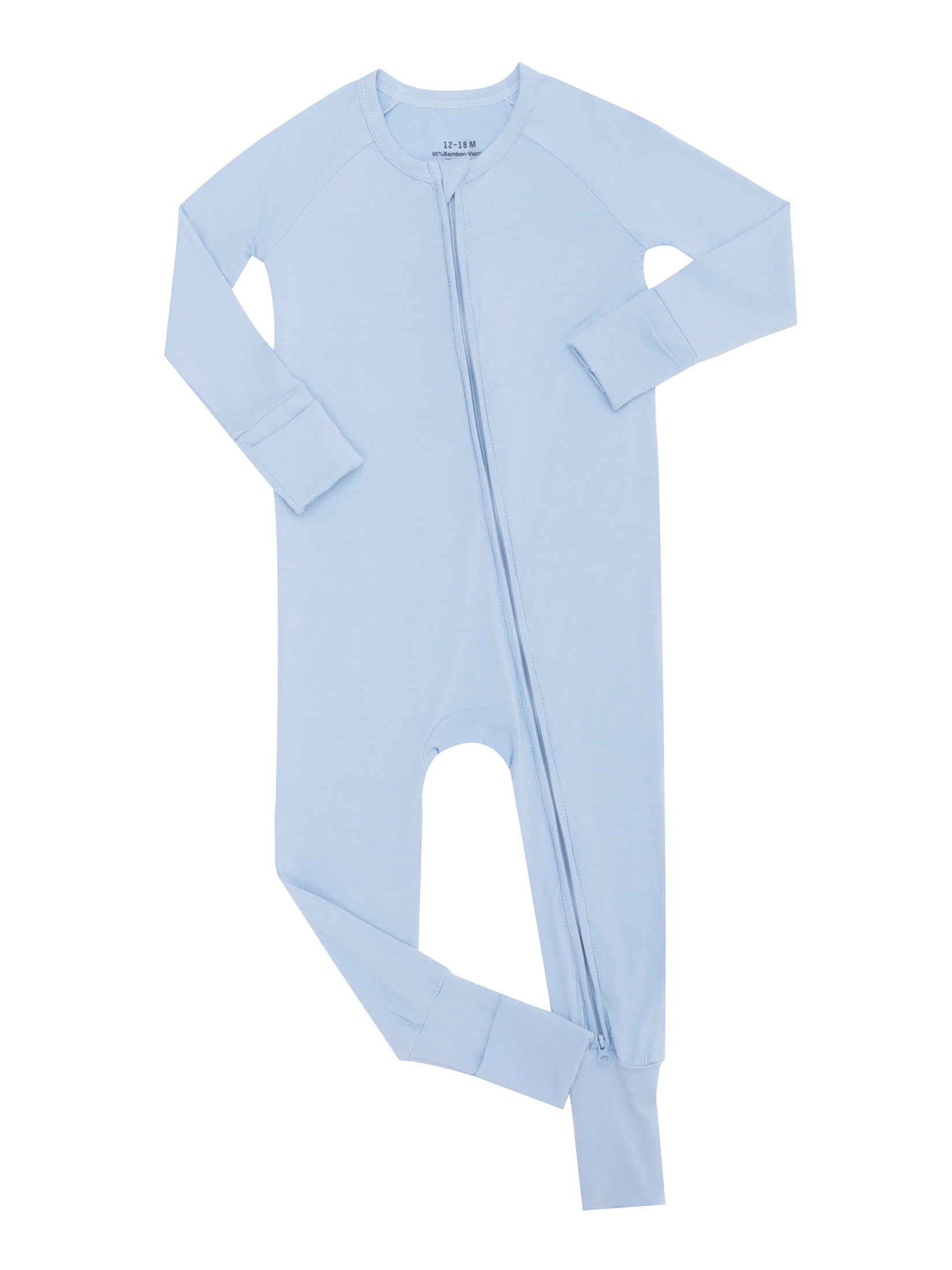 WIBACKER Baby Unisex Bamboo Viscose Pajamas with Mitten CuffsBoys