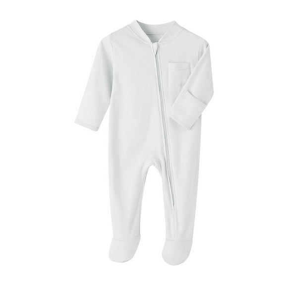 WIBACKER Baby Unisex Cotton One Piece Pajamas Infant Zipper Long Sleeve Sleep Play Footed Jumpsuit