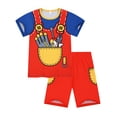 thumbnail image 1 of WIBACKER Boys 3D Carpenter Printed Pajamas Short Sleeves 2-Piece Toddler PJs Set Kid Sleepwear Summer Comfy Jammies, 1 of 6