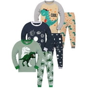 WIBACKER Boys Cotton Pajamas Long Sleeve Toddler Boys Pjs Kids Dinosaur Sleepwear Sets 2-9 Years