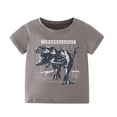 thumbnail image 1 of WIBACKER Boys' Dinosaur Short Sleeve Crewneck T-Shirts Top Tee Size 2-7 Years Toddler Boys' Car Cotton Tee, 1 of 10