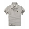 thumbnail image 1 of WIBACKER Boys Girls' Short Sleeve School Uniform Shirt Button Closure Pique Polo Tops(2-14T), 1 of 7