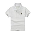 thumbnail image 1 of WIBACKER Boys Girls' Short Sleeve School Uniform Shirt Button Closure Pique Polo Tops(2-14T), 1 of 6