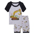 thumbnail image 1 of WIBACKER Boys Pajamas 2 Pieces Short Sleeve Set 100% Cotton Snug Fit Summer Sleepwear 3-8 Years, 1 of 10