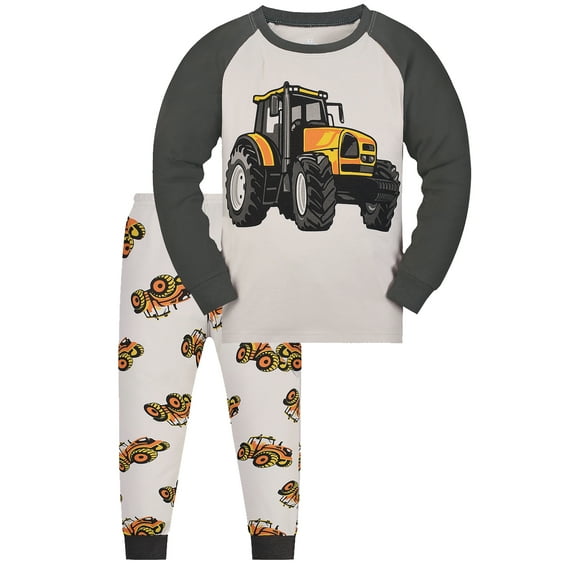 WIBACKER Boys Pajamas Little Toddler Boys Long Sleeves and Pants Pajamas 2-Piece Pjs Set Kids Sleepwear