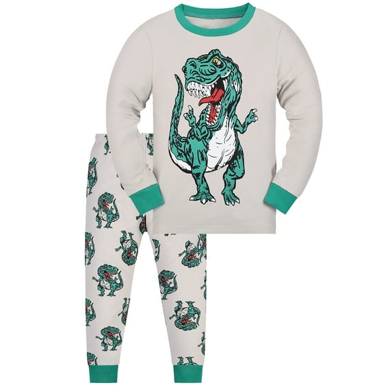 WIBACKER Boys Pajamas Little Toddler Boys Long Sleeves and Pants Pajamas 2-Piece Pjs Set Kids Sleepwear