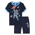 thumbnail image 1 of WIBACKER Boys Pajamas Set 2 Piece-Astronaut Short Sleeve Top & Shorts Pjs Set Kids & Toddler Sleepwear 3T, 1 of 11