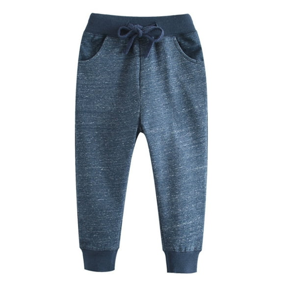WIBACKER Boys Sweatpants Active Athletic Jogger Pants Soft Cotton French Terry Little Kids, Dark Gray 3T