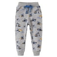 thumbnail image 1 of WIBACKER Boys Sweatpants Active Athletic Jogger Pants Soft Cotton French Terry Little Kids, Excavator 4T, 1 of 8
