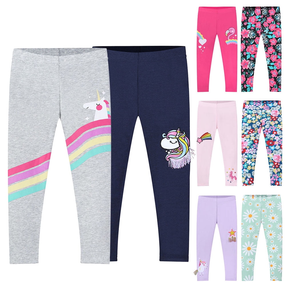 WIBACKER Cartoon Leggings for Toddler Little Girls 1 8T Kids Unicorn Print Full Length Tight Pants Walmart