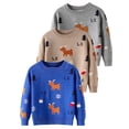 thumbnail image 1 of WIBACKER Christmas Sweater for 1-6T Boy Girl Toddler Kids Baby Cute Elk Pullover Knitted Tops, 1 of 10