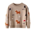 thumbnail image 1 of WIBACKER Christmas Sweater for 1-6T Girl Boy Toddler Kids Baby Cute Elk Pullover Knitted Tops, 1 of 7