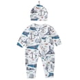 thumbnail image 1 of WIBACKER Convertible Footie Pajamas for Baby Boys Viscose from Bamboo Nautical Toddler Sleepers 2-Way Zipper PJs 12-18M, 1 of 10