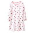 thumbnail image 1 of WIBACKER Cotton Nightgowns for Girls Long Sleeve Pajamas Dresses Sleepwear Princess Dress Strawberry Night Dress for Kids 4-16Y, 1 of 6
