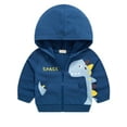 thumbnail image 1 of WIBACKER Fall Baby Boys Zip Up Hoodie Toddler Dinosaur Sweatshirts Kids Cartoon Lightweight Jacket, 1 of 9