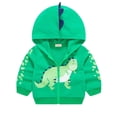 thumbnail image 1 of WIBACKER Fall Baby Boys Zip Up Hoodie Toddler Dinosaur Sweatshirts Kids Cartoon Lightweight Jacket, 1 of 9