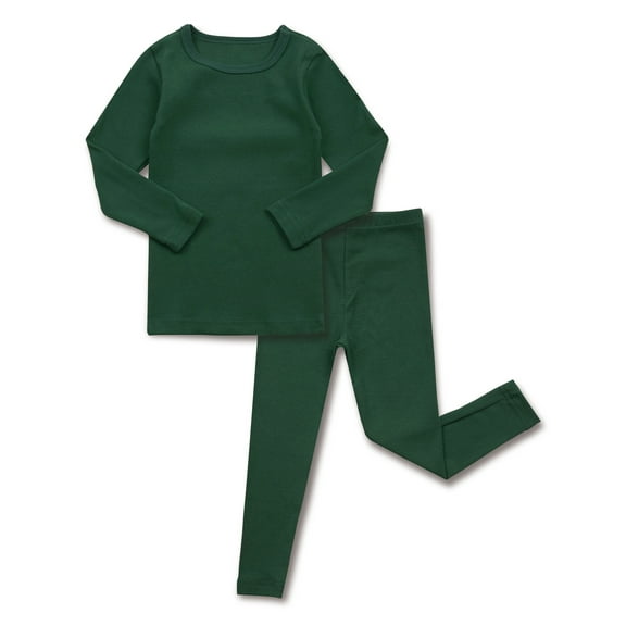 WIBACKER Fall Winter Boys and Girls Thermal Underwear Set Kids Cotton Thick Pajamas 2-Piece Pjs Set