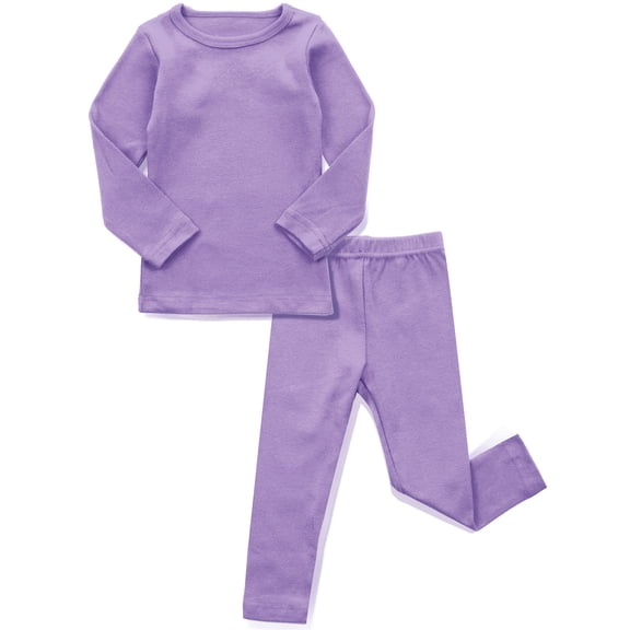 WIBACKER Fall Winter Boys and Girls Thermal Underwear Set Kids Cotton Thick Pajamas 2-Piece Pjs Set