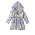 thumbnail image 1 of WIBACKER Fleece Bathrobe for Boy Girl Toddler Kids Cartoon Ear Hooded Towels Spa Beach Plush Robe, 1 of 10