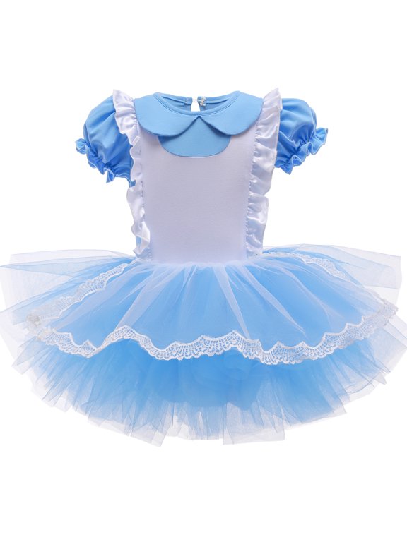 Girls Ballet Tutu Dress 2-8Y, Shiny Princess Tulle Leotard Ballerina Dance Costume Halloween Christmas