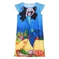 thumbnail image 1 of WIBACKER Girls Nightgowns Pajamas Dress 3D Printed Flutter Sleeve Sleepwear Princess Nightdress for 3-12 Years, 1 of 8