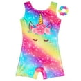 thumbnail image 1 of WIBACKER Gymnastics Leotards for Girls Unicorn Aurora Rainbow Sparkle Biketard Toddlers Kids Children, 1 of 10
