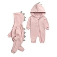 thumbnail image 1 of WIBACKER Infant Baby Boys Girls Dinosaur Costume Hooded One-Piece Romper Toddler Halloween Outfit Clothes, 1 of 11