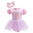 thumbnail image 1 of WIBACKER Infant Baby Girls Romper Tutu Dress 3-18M Princess Bodysuit Tulle Dresses with Headband Birthday Christmas Halloween Costume, 1 of 11