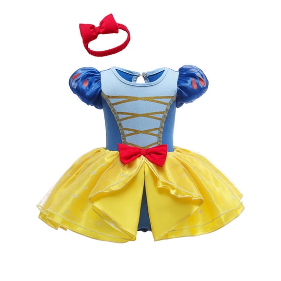 WIBACKER Infant Baby Girls Romper Tutu Dress 3-18M Princess Bodysuit Tulle Dresses with Headband Birthday Christmas Halloween Costume
