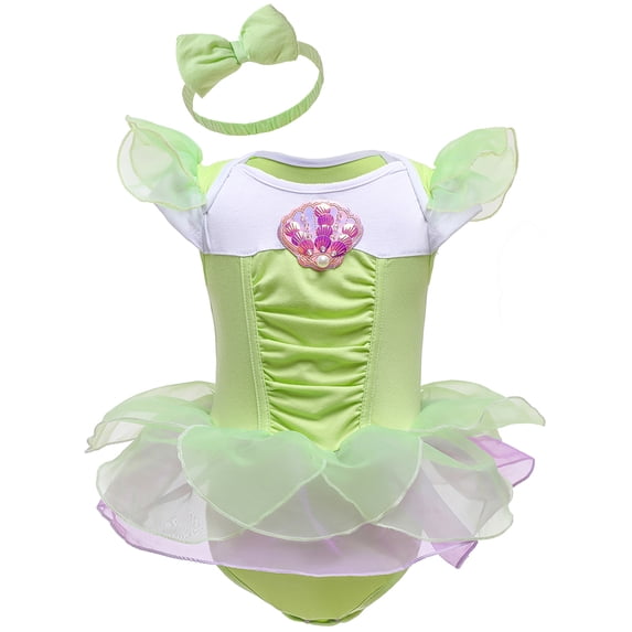 WIBACKER Infant Baby Girls Romper Tutu Dress 3-18M Princess Bodysuit Tulle Dresses with Headband Birthday Christmas Halloween Costume