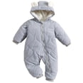 thumbnail image 1 of WIBACKER 3-24M Infant Hooded Thick Romper Long Sleeve Zipper Fleece Warm Winter Coat for Baby Toddler Boys Girls, 1 of 9