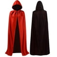 thumbnail image 1 of WIBACKER Kid Adult Halloween Vampire Cloak Wizard Reversible Hooded Cape Party Costume-35 Inch, 1 of 10