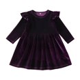 thumbnail image 1 of WIBACKER Kids Baby Girls Long Sleeve Velvet Dress Autumn Winter Princess Party Dresses, 1 of 7