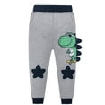 thumbnail image 1 of WIBACKER Kids Boys Active Sweatpants Athletic Joggers Fleece Jersey Knit Pants Cartoon Dinosaur-7T, 1 of 9