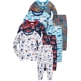 thumbnail image 1 of WIBACKER 2-8Y Kids and Toddler Boys Long Sleeve Pajamas 2 Piece Pjs Set 100% Cotton Sleepwear Astronaut Jammies, 1 of 7